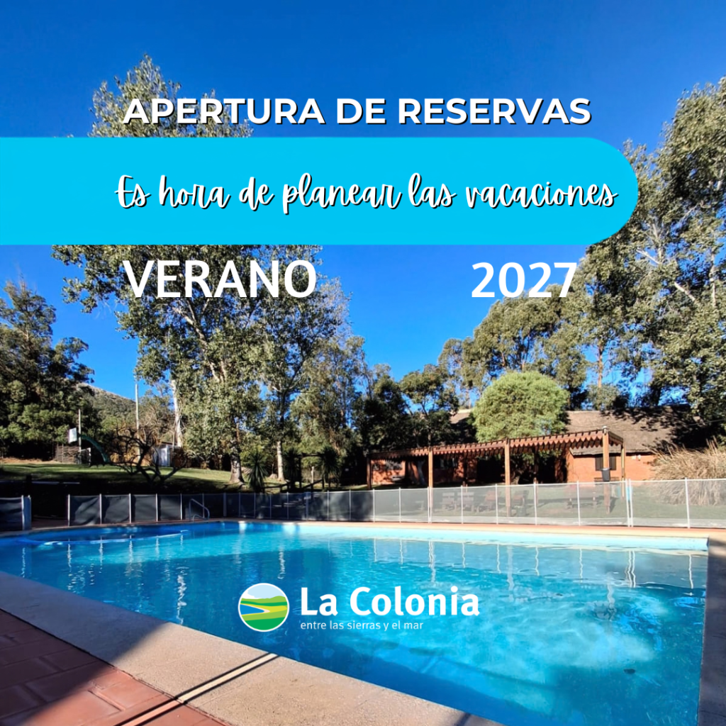 ¡Es hora de planificar tu verano! 

📅 Agendate desde el jueves 29 de octubre a las 12:00 hs para acceder a la toma de reservas de temporada alta.
Desde ese momento vas a poder agendarte para luego elegir alojamiento, según la modalidad que elijas (presencial / WhatsApp / telefónica).